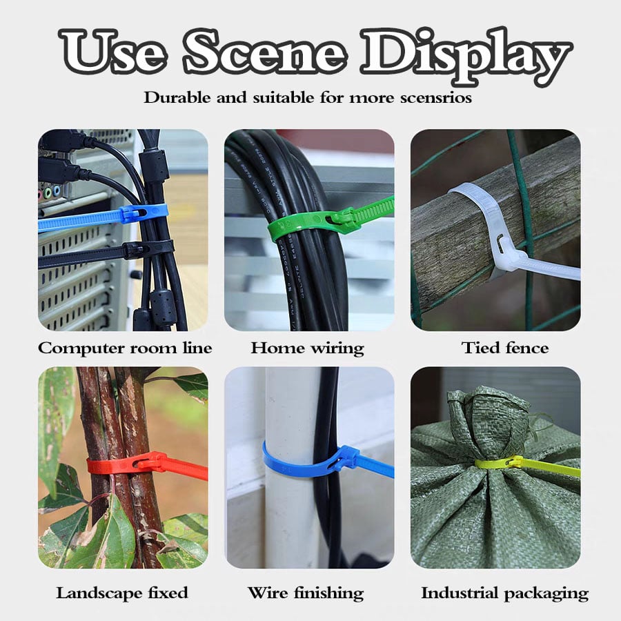 (🔥Last Day Promotion - 50% off) Buckle Self-locking Premium Nylon Cable Wire Ties