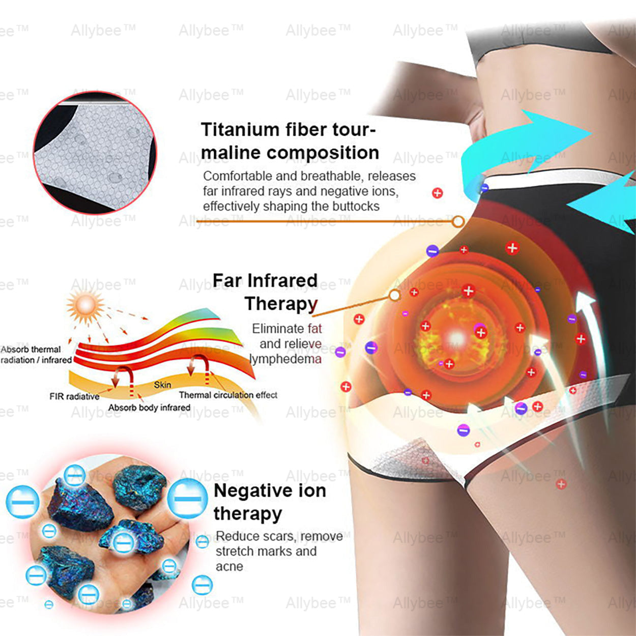 🥇Medical Grade Titanium Fiber Self-heating Tourmaline Shaping Shorts💌: Lymphedema, Varicose Veins, Scars and Stretch Marks, Gynecological Issues, Acne, Butt Sculpting
