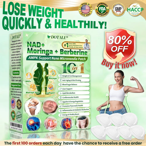 🥇DOTALE® Metabolic Nano Microneedle Patch Burn Fat. Control Cravings. See Visible Changes in 7 Days - Berberine + Moringa Powered Formula - Once-Daily Patch • No Pills • No Hassle